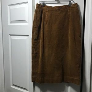 Corduroy pencil skirt